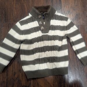 Cherokee Kid's Olive and Cream Sweater